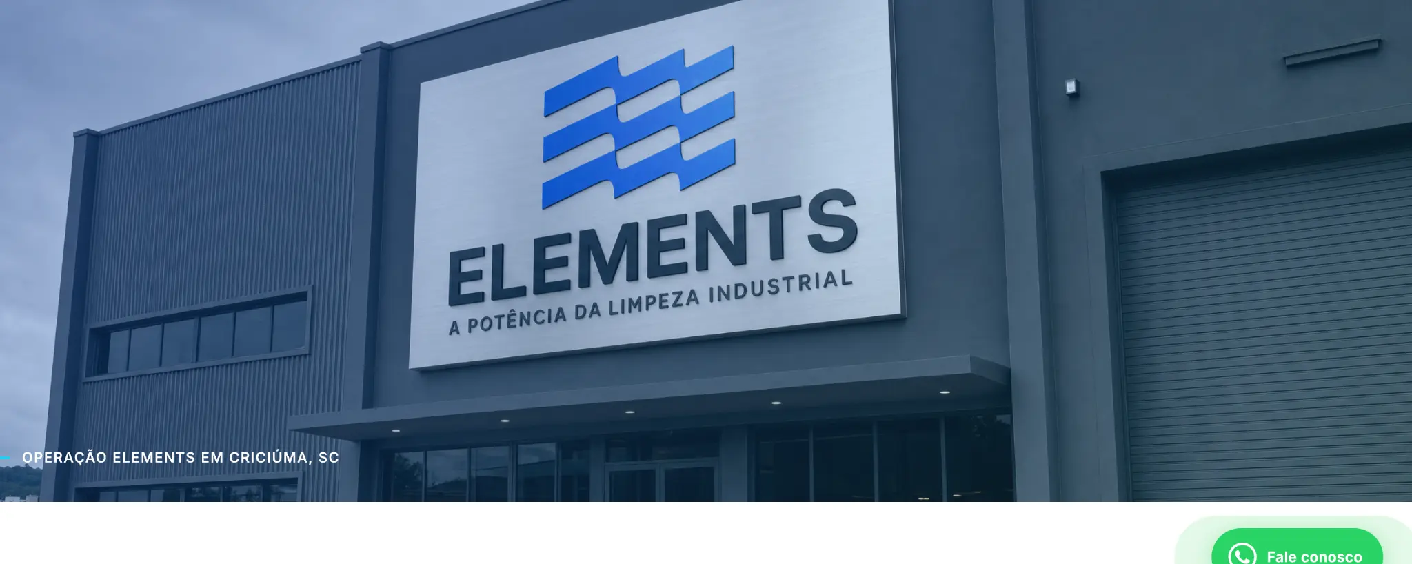 Fachada da Elements com a marca em destaque